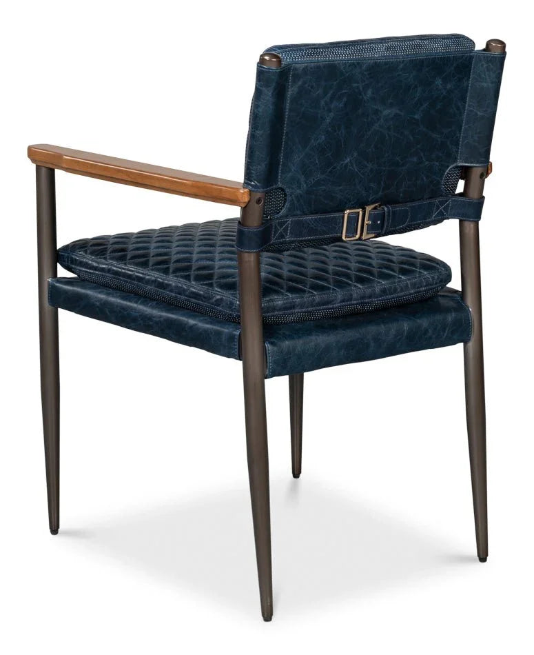 The Harley Leather Armchair - LOOMLAN - Sarreid - Accent Chairs