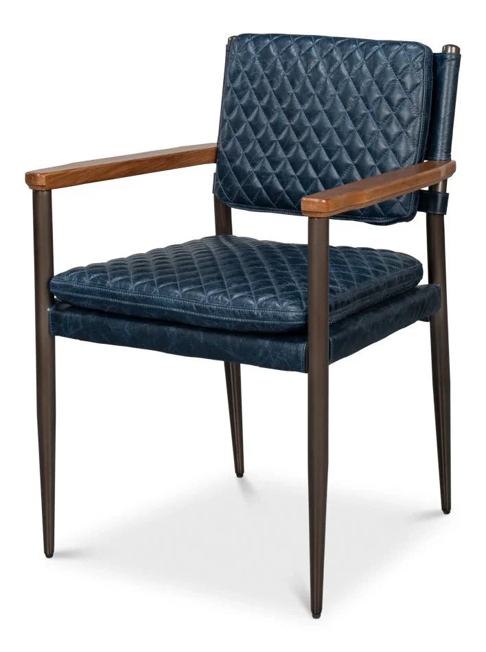 The Harley Leather Armchair - LOOMLAN - Sarreid - Accent Chairs