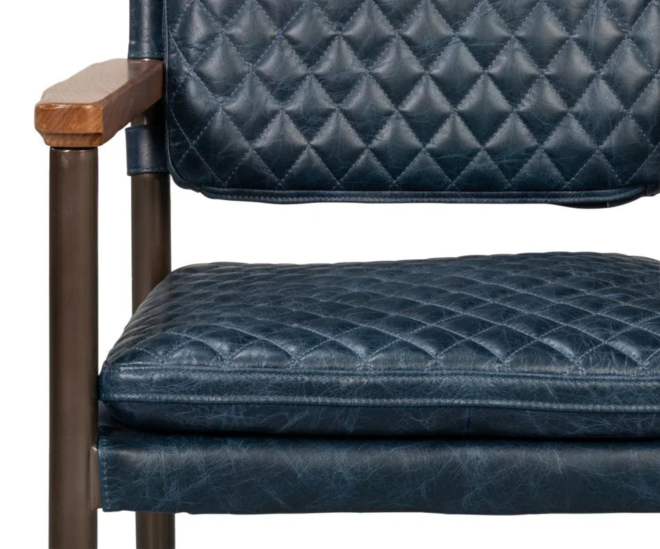 The Harley Leather Armchair - LOOMLAN - Sarreid - Accent Chairs