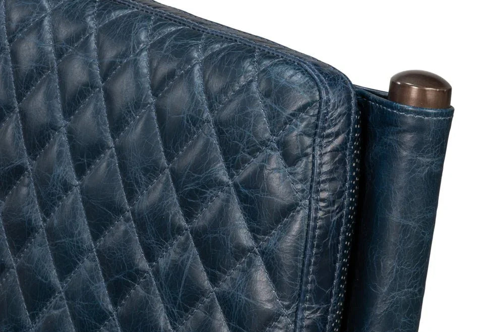 The Harley Leather Armchair - LOOMLAN - Sarreid - Accent Chairs