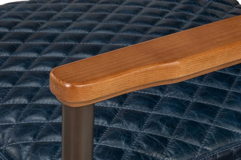 The Harley Leather Armchair - LOOMLAN - Sarreid - Accent Chairs