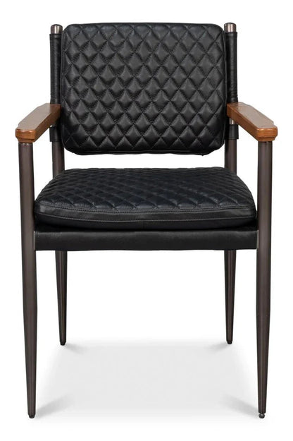 The Harley Leather Armchair - LOOMLAN - Sarreid - Accent Chairs