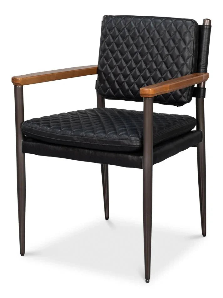 The Harley Leather Armchair - LOOMLAN - Sarreid - Accent Chairs