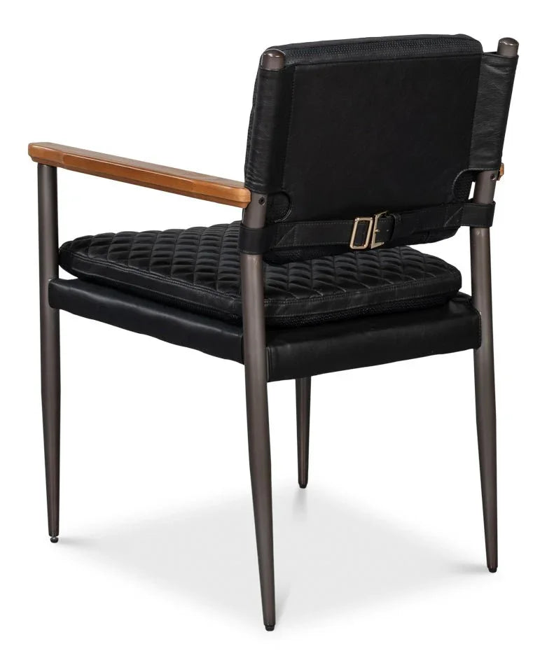 The Harley Leather Armchair - LOOMLAN - Sarreid - Accent Chairs