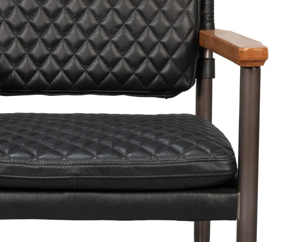 The Harley Leather Armchair - LOOMLAN - Sarreid - Accent Chairs