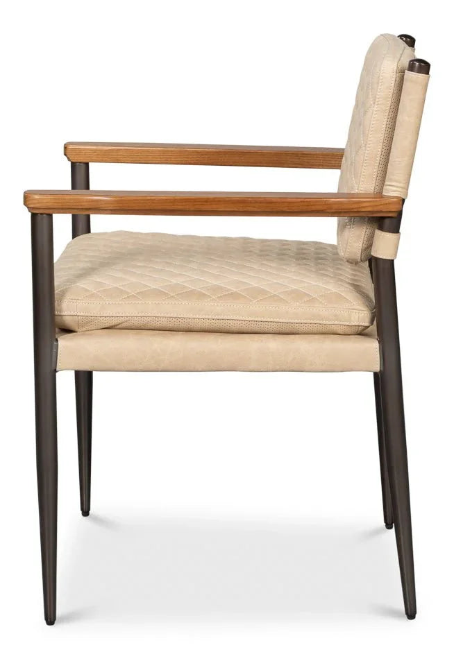 The Harley Leather Armchair - LOOMLAN - Sarreid - Accent Chairs