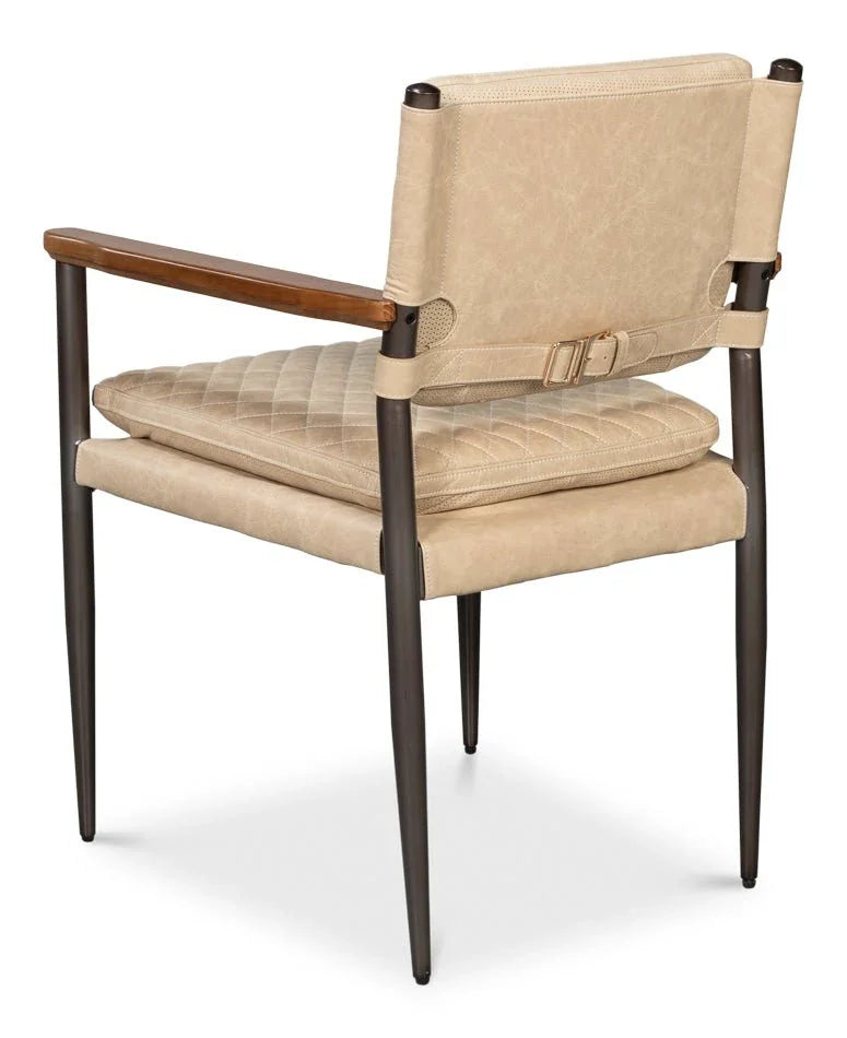 The Harley Leather Armchair - LOOMLAN - Sarreid - Accent Chairs
