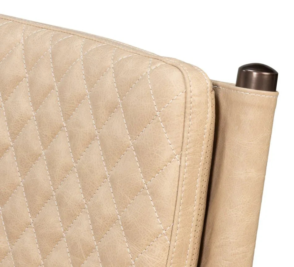 The Harley Leather Armchair - LOOMLAN - Sarreid - Accent Chairs