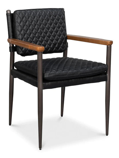 The Harley Leather Armchair - LOOMLAN - Sarreid - Accent Chairs