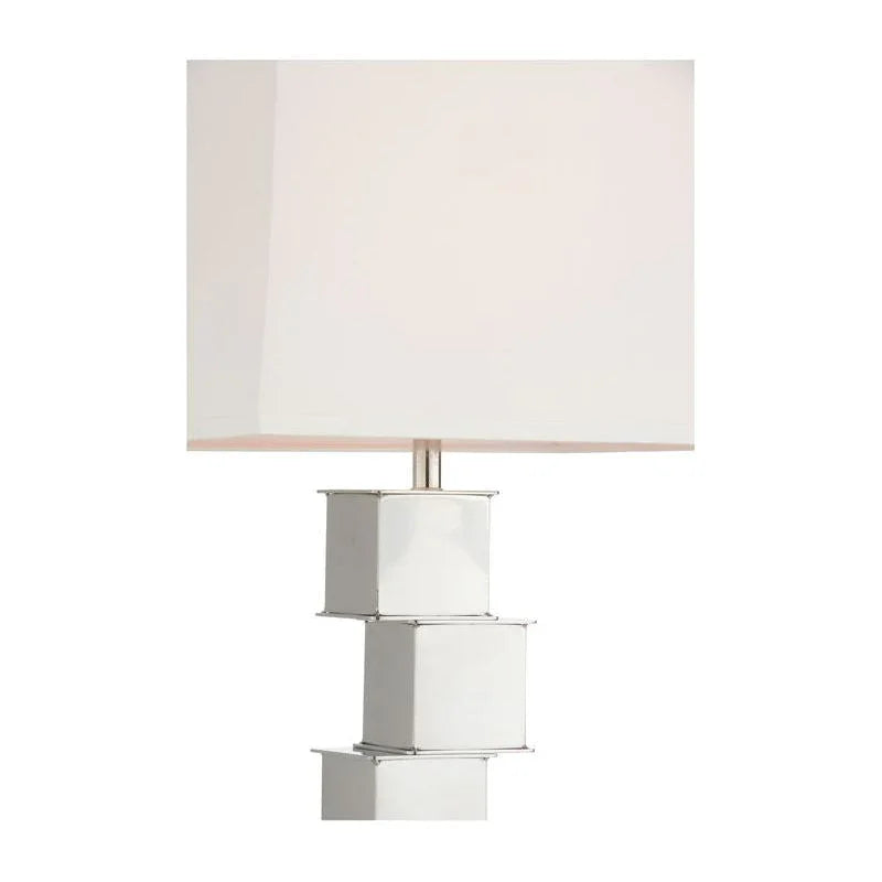 The Square Mile Nickel Finish Floor Lamp-Floor Lamps-Wildwood-LOOMLAN