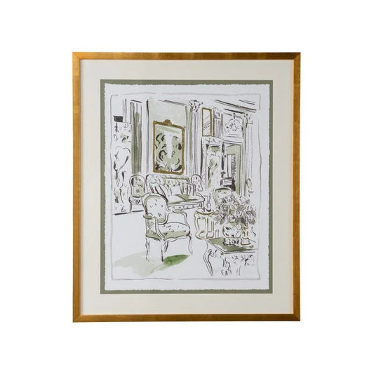 The Vintage Room Gold Framed Artwork-Framed Wall Art-Chelsea House-Room IV-LOOMLAN
