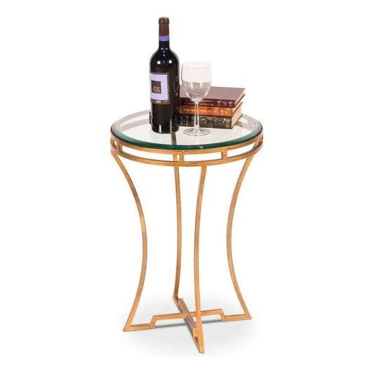 The Wine Money Table Round End Table - LOOMLAN - Sarreid - Side Tables