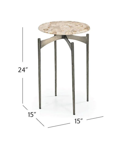 Thea Italian Marble Accent Table - LOOMLAN - Bassett Mirror - Side Tables