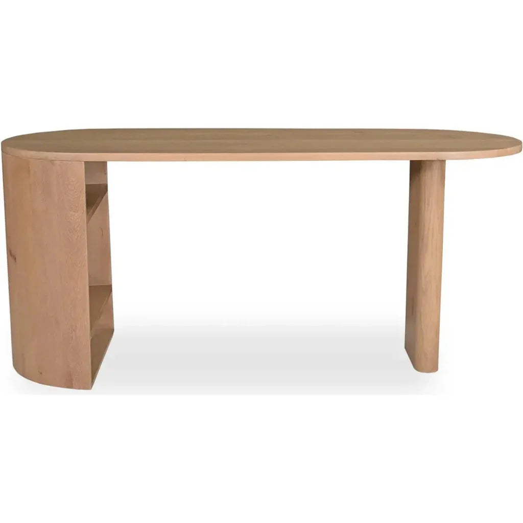 Theo Natural Wood Desk-Home Office Desks-Moe's Home-LOOMLAN
