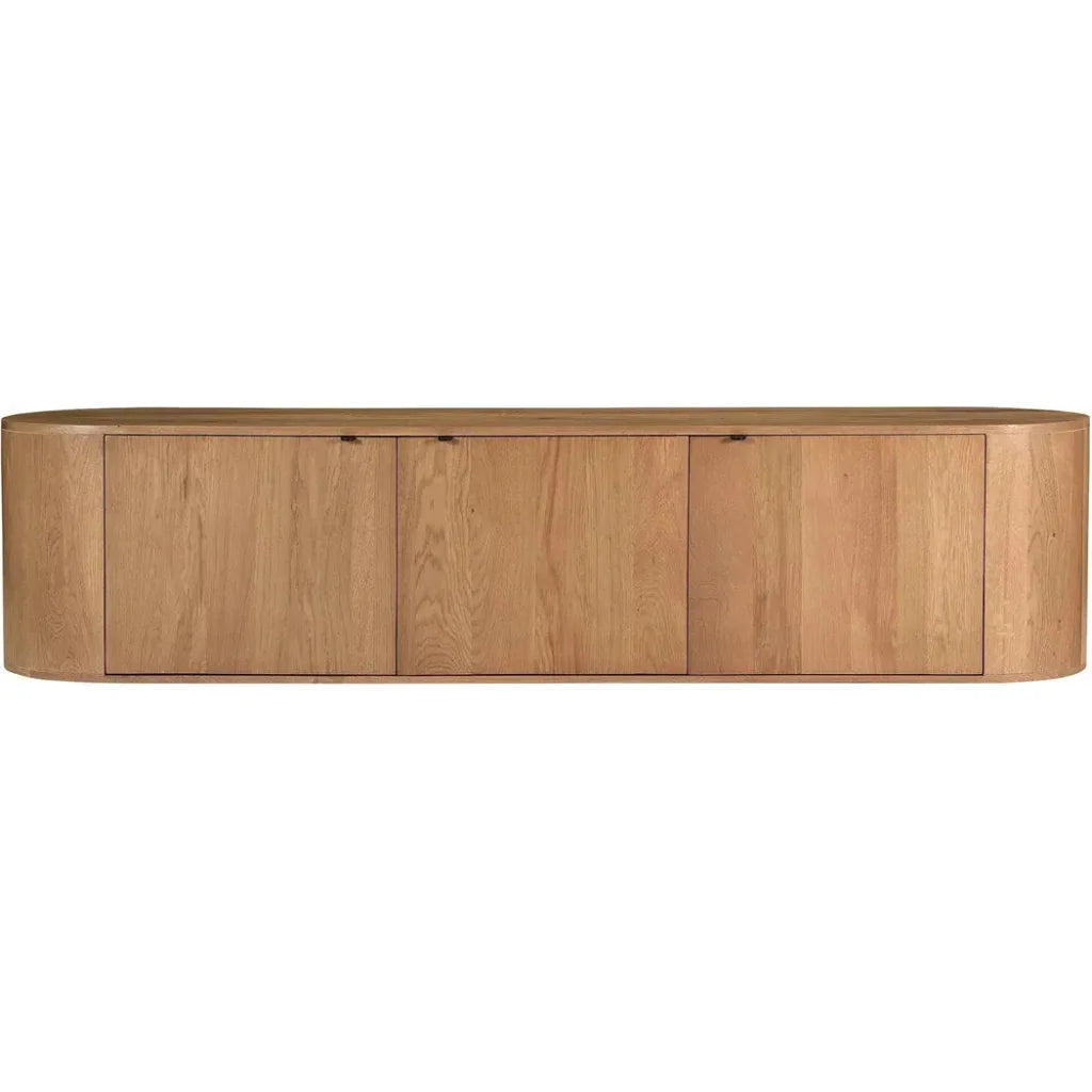 Theo Natural Wood Media Bench - LOOMLAN - Moe's Home - TV Stands & Media Centers