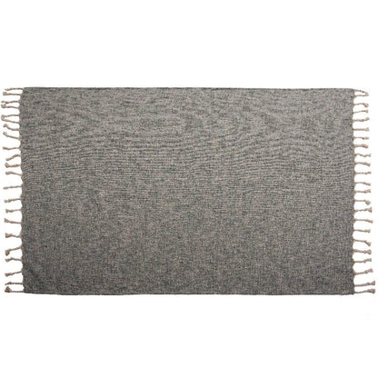 Theo Teal Gray Throw Blanket - LOOMLAN - LOOMLAN - Throw Blankets