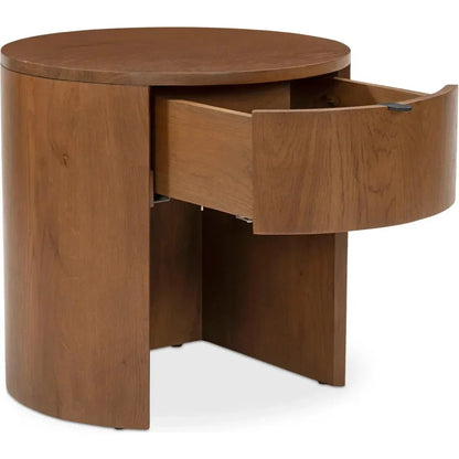 Theo Wood One Drawer Nightstand - LOOMLAN - Moe's Home - Nightstands