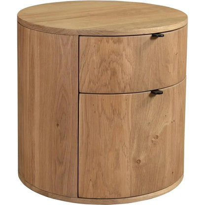 Theo Wood Two Drawer Nightstand - LOOMLAN - Moe's Home - Nightstands
