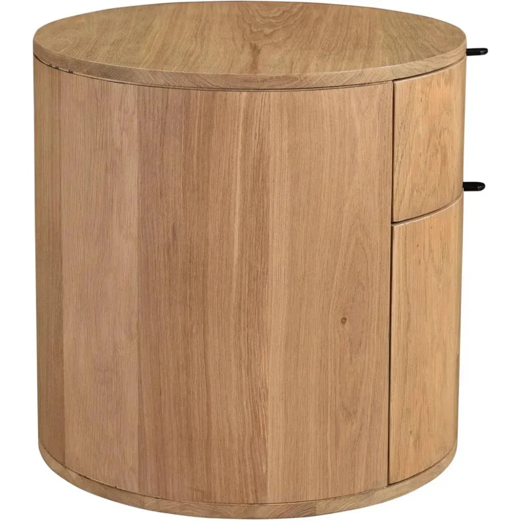 Theo Wood Two Drawer Nightstand - LOOMLAN - Moe's Home - Nightstands