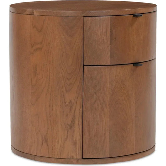 Theo Wood Two Drawer Nightstand - LOOMLAN - Moe's Home - Nightstands