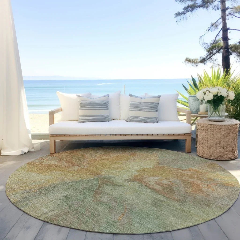 Theodara Aloe Washable Indoor - Outdoor Rug - LOOMLAN - LOOMLAN Rugs - Outdoor Rugs