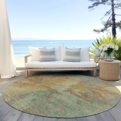 Theodara Aloe Washable Indoor - Outdoor Rug - LOOMLAN - LOOMLAN Rugs - Outdoor Rugs