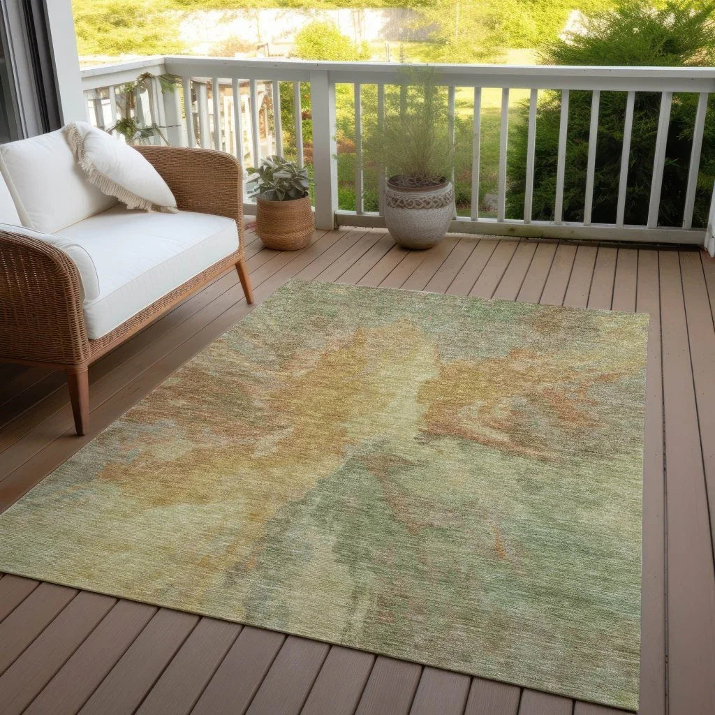 Theodara Aloe Washable Indoor - Outdoor Rug - LOOMLAN - LOOMLAN Rugs - Outdoor Rugs