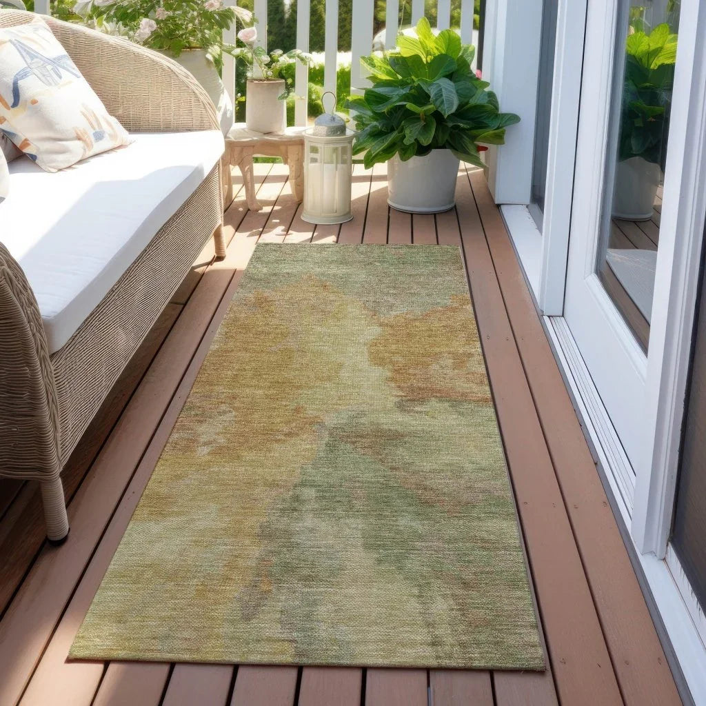 Theodara Aloe Washable Indoor - Outdoor Rug - LOOMLAN - LOOMLAN Rugs - Outdoor Rugs