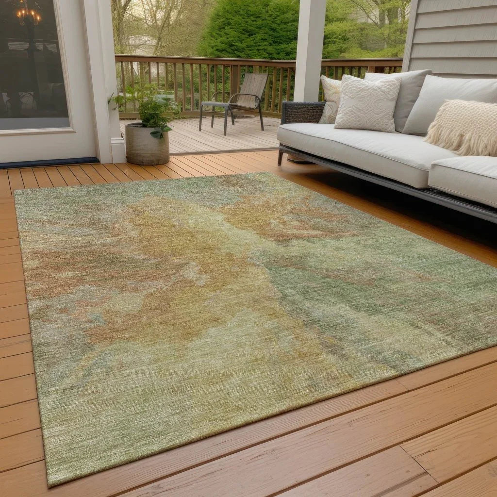 Theodara Aloe Washable Indoor - Outdoor Rug - LOOMLAN - LOOMLAN Rugs - Outdoor Rugs