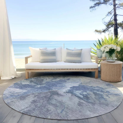 Theodara Denim Washable Indoor - Outdoor Rug - LOOMLAN - LOOMLAN Rugs - Outdoor Rugs