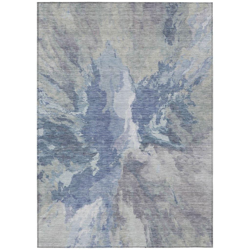 Theodara Denim Washable Indoor - Outdoor Rug - LOOMLAN - LOOMLAN Rugs - Outdoor Rugs