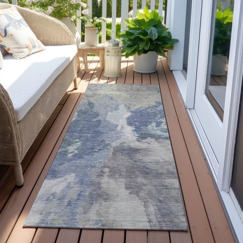 Theodara Denim Washable Indoor - Outdoor Rug - LOOMLAN - LOOMLAN Rugs - Outdoor Rugs