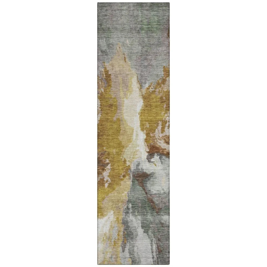 Theodara Gold Washable Indoor - Outdoor Rug - LOOMLAN - LOOMLAN Rugs - Outdoor Rugs