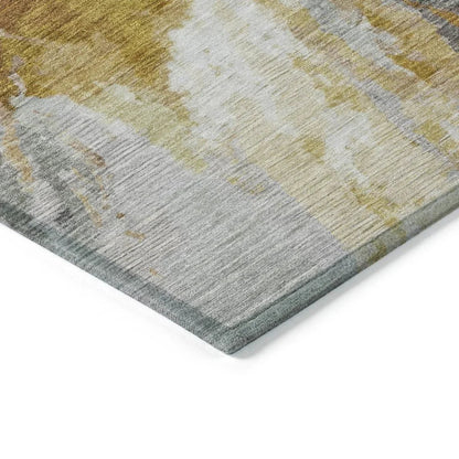 Theodara Gold Washable Indoor - Outdoor Rug - LOOMLAN - LOOMLAN Rugs - Outdoor Rugs