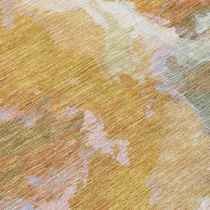 Theodara Rust Washable Indoor - Outdoor Rug - LOOMLAN - LOOMLAN Rugs - Outdoor Rugs