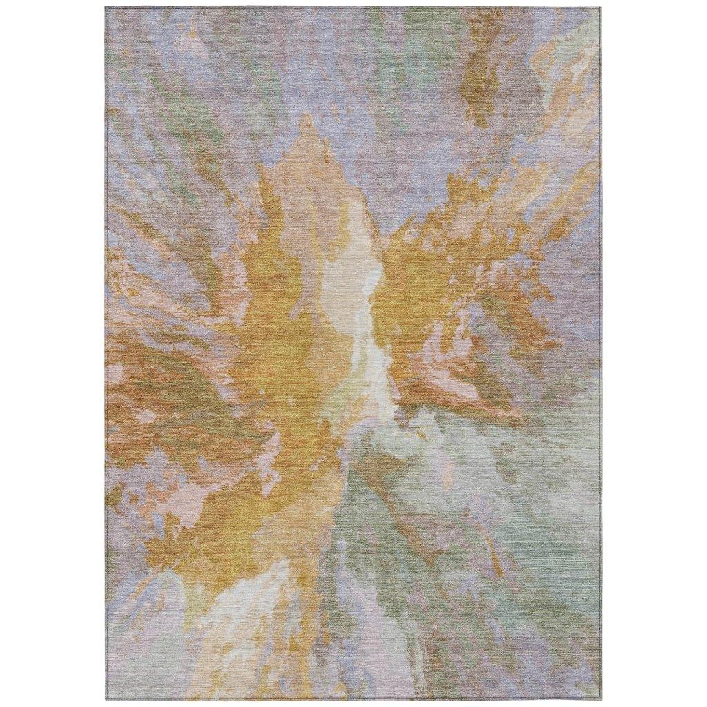 Theodara Rust Washable Indoor - Outdoor Rug - LOOMLAN - LOOMLAN Rugs - Outdoor Rugs