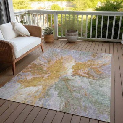 Theodara Rust Washable Indoor - Outdoor Rug - LOOMLAN - LOOMLAN Rugs - Outdoor Rugs