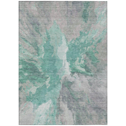 Theodara Teal Washable Indoor - Outdoor Rug - LOOMLAN - LOOMLAN Rugs - Outdoor Rugs