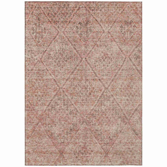 Theodora Pink Washable Indoor - Outdoor Rug - LOOMLAN - LOOMLAN Rugs - Outdoor Rugs