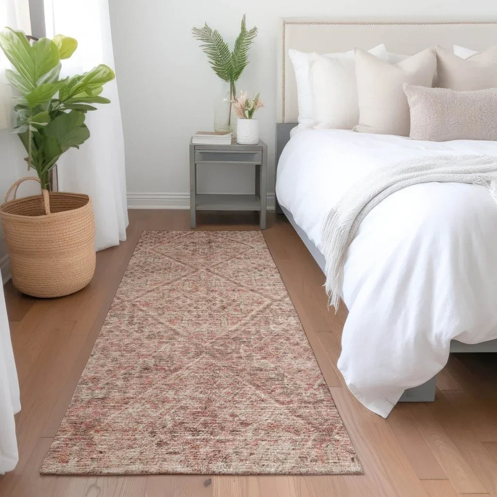 Theodora Pink Washable Indoor - Outdoor Rug - LOOMLAN - LOOMLAN Rugs - Outdoor Rugs