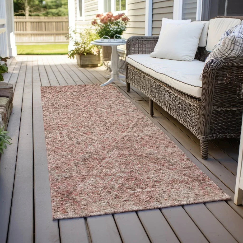 Theodora Pink Washable Indoor - Outdoor Rug - LOOMLAN - LOOMLAN Rugs - Outdoor Rugs