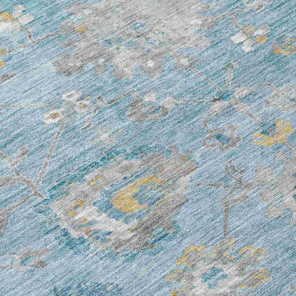 Thessia Teal Washable Indoor - Outdoor Rug - LOOMLAN - LOOMLAN Rugs - Outdoor Rugs