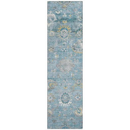 Thessia Teal Washable Indoor - Outdoor Rug - LOOMLAN - LOOMLAN Rugs - Outdoor Rugs