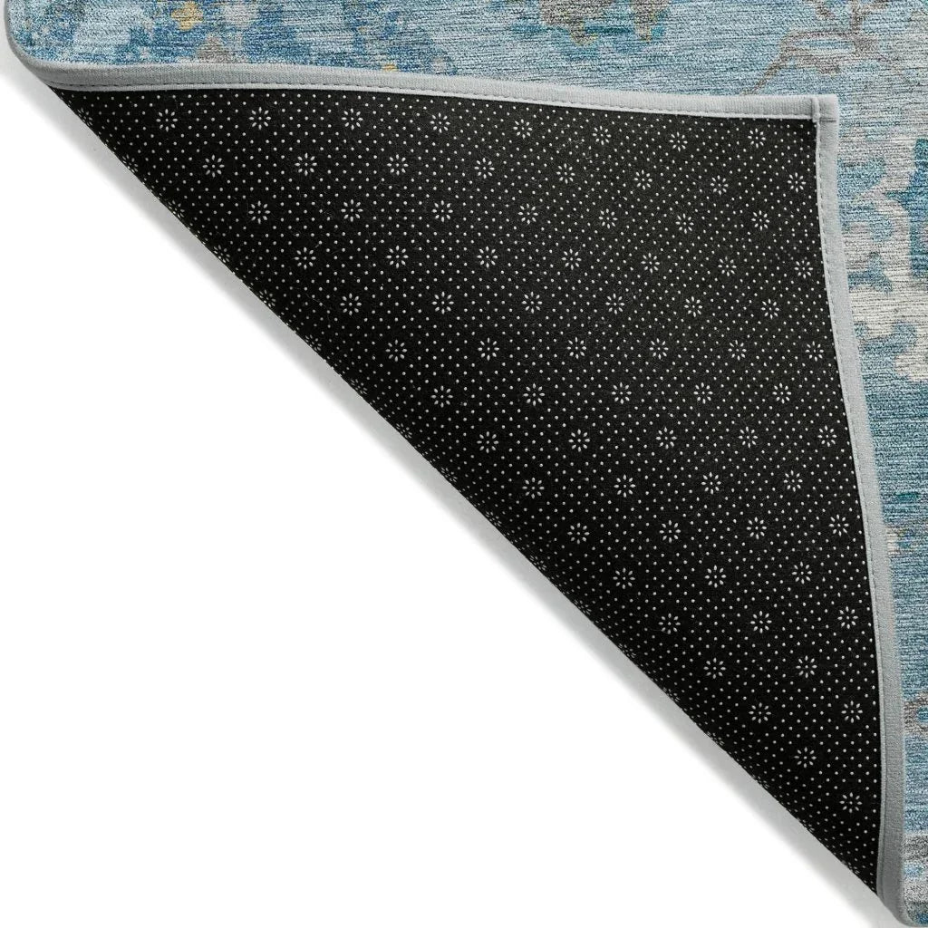 Thessia Teal Washable Indoor - Outdoor Rug - LOOMLAN - LOOMLAN Rugs - Outdoor Rugs