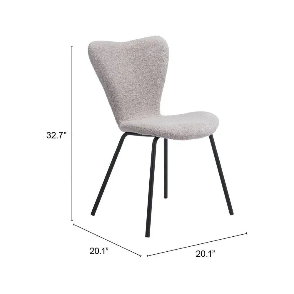 Thibideaux Performance Fabric Dining Chair 2PC - LOOMLAN - Zuo Modern - Dining Chairs