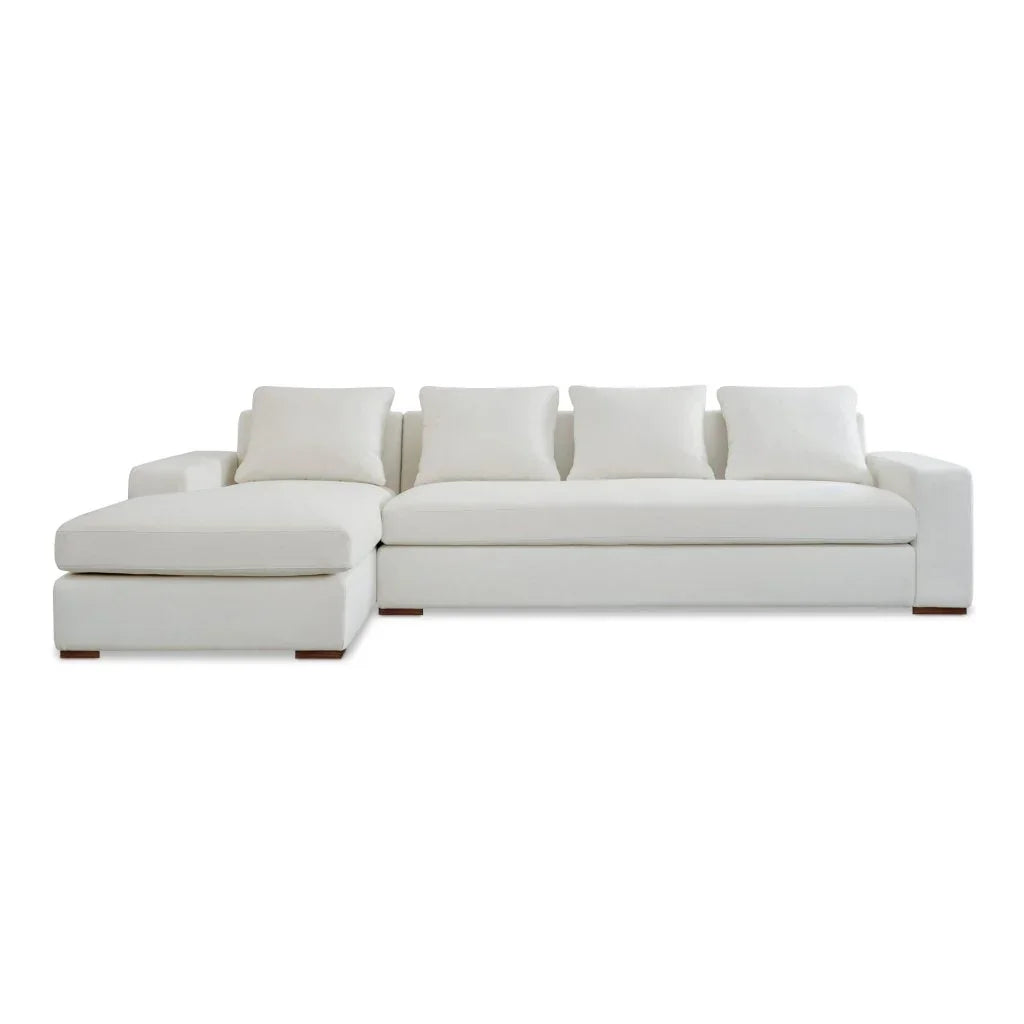 Thomas Removable Back Cushions Sectional Sofa-Modular Sofas-Moe's Home-Left Facing-Ivory-LOOMLAN