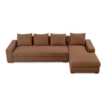 Thomas Removable Back Cushions Sectional Sofa-Modular Sofas-Moe's Home-Rigt Facing-Rust-LOOMLAN