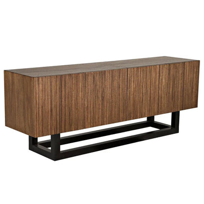 Thomson Steel Base Wooden Sideboard - LOOMLAN - Noir - Sideboards