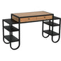 Thomson Wood and Steel Desk-Home Office Desks-Noir-LOOMLAN