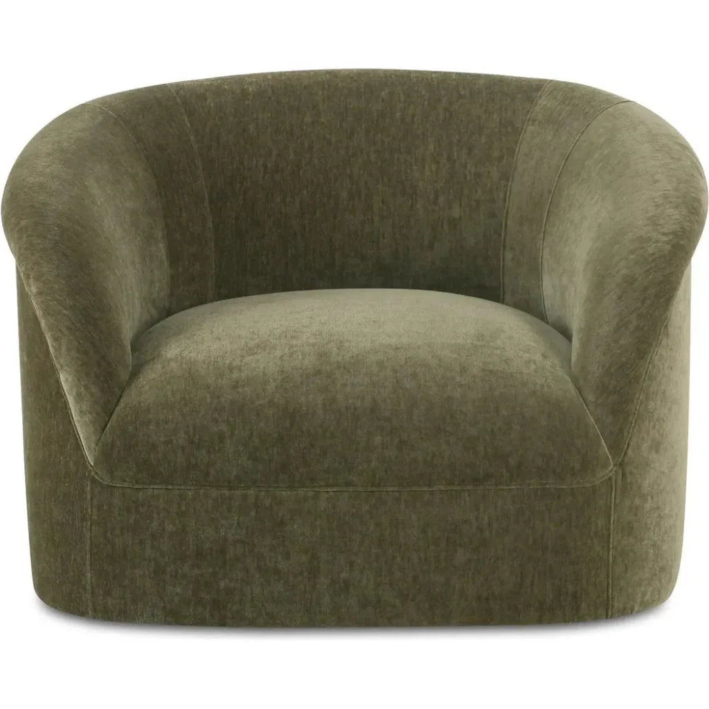 Thora Performance Fabric Lounge Armchair-Lounge Chairs-Moe's Home-Dark Green-LOOMLAN